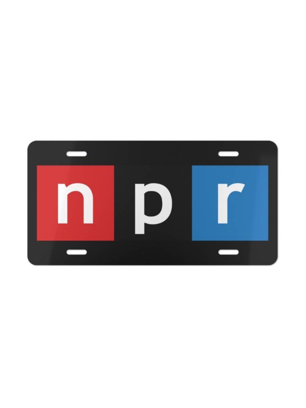 Radio NPR Classic Logo Vanity License Plate Public Media Style Tag USA